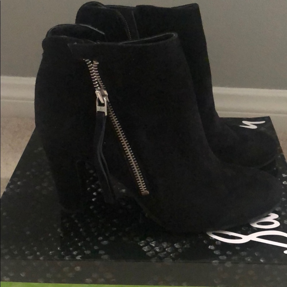 Sam Edelman Black Suede Bootie